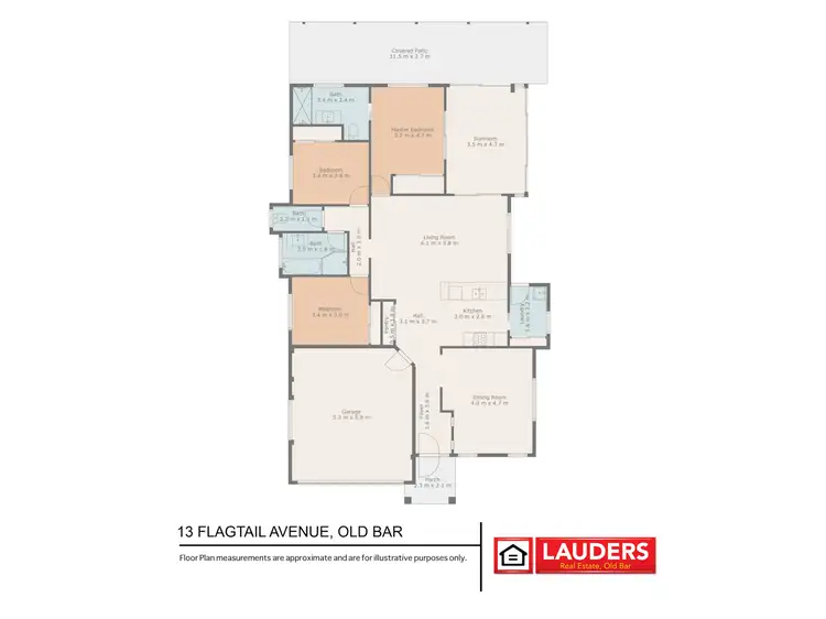 Floorplan of Homely house listing, 13 Flagtail Avenue, Old Bar NSW 2430