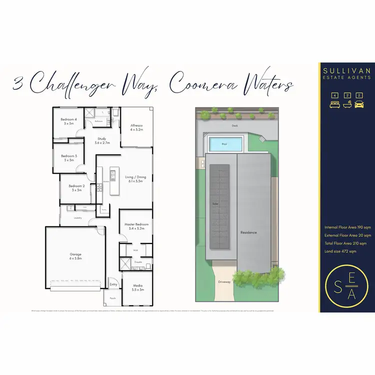 Floorplan of Homely house listing, 3 Challenger Way, Coomera Waters QLD 4209