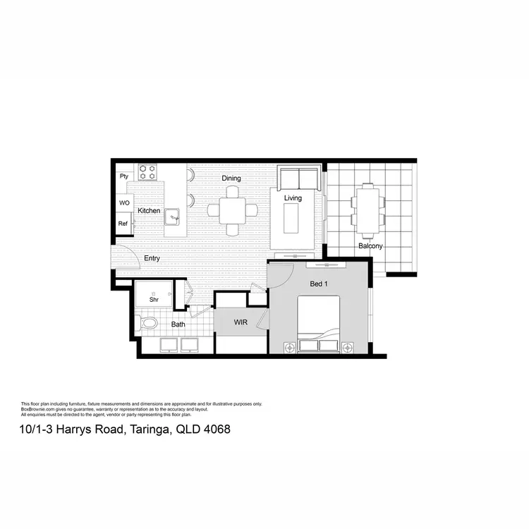 Floorplan of Homely unit listing, 10/1-3 Harrys Road, Taringa QLD 4068