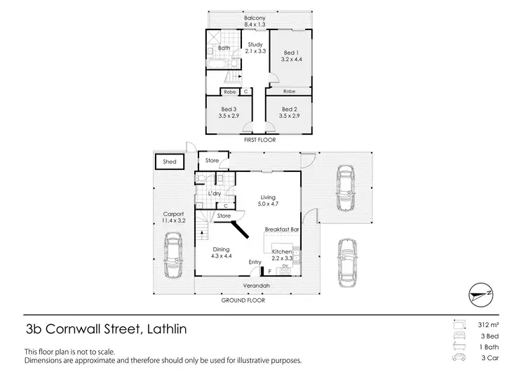 Floorplan of Homely house listing, 3B Cornwall Street, Lathlain WA 6100