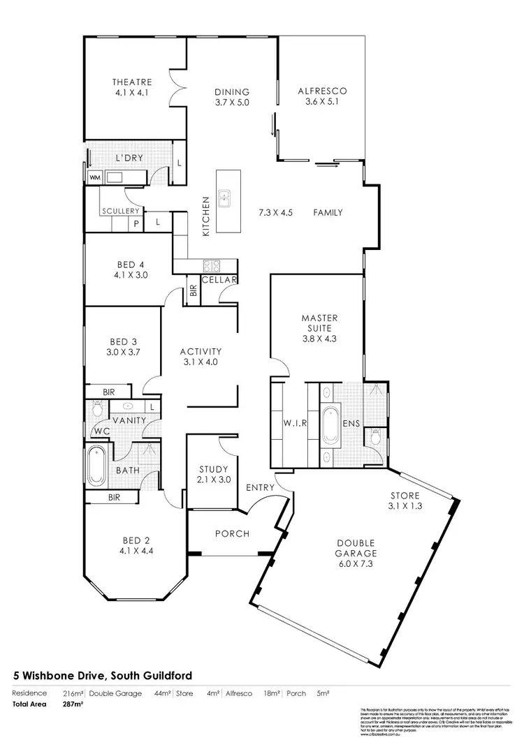 Floorplan of Homely house listing, 5 Wishbone Drive, South Guildford WA 6055