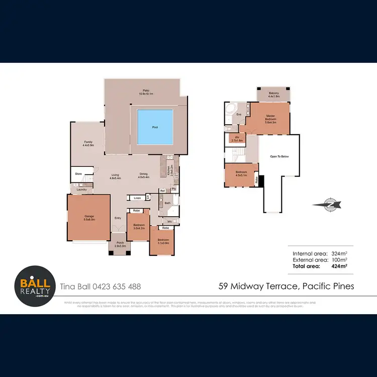 Floorplan of Homely house listing, 59 Midway Terrace, Pacific Pines QLD 4211