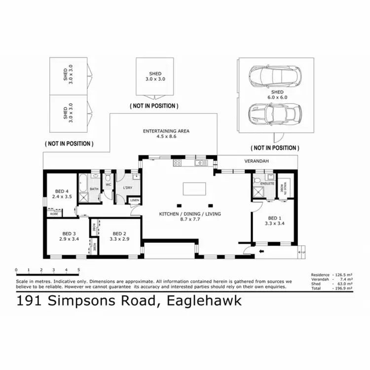 Floorplan of Homely house listing, 191 Simpsons Road, Eaglehawk VIC 3556