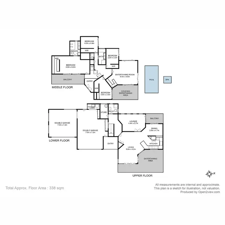 Floorplan of Homely house listing, 38-40 Hillside Drive, Blackmans Bay TAS 7052
