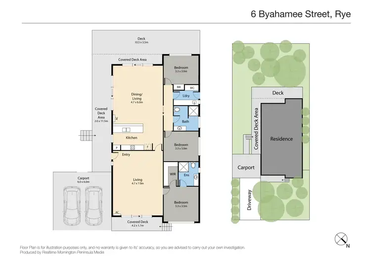 Floorplan of Homely house listing, 6 Byahamee Street, Rye VIC 3941
