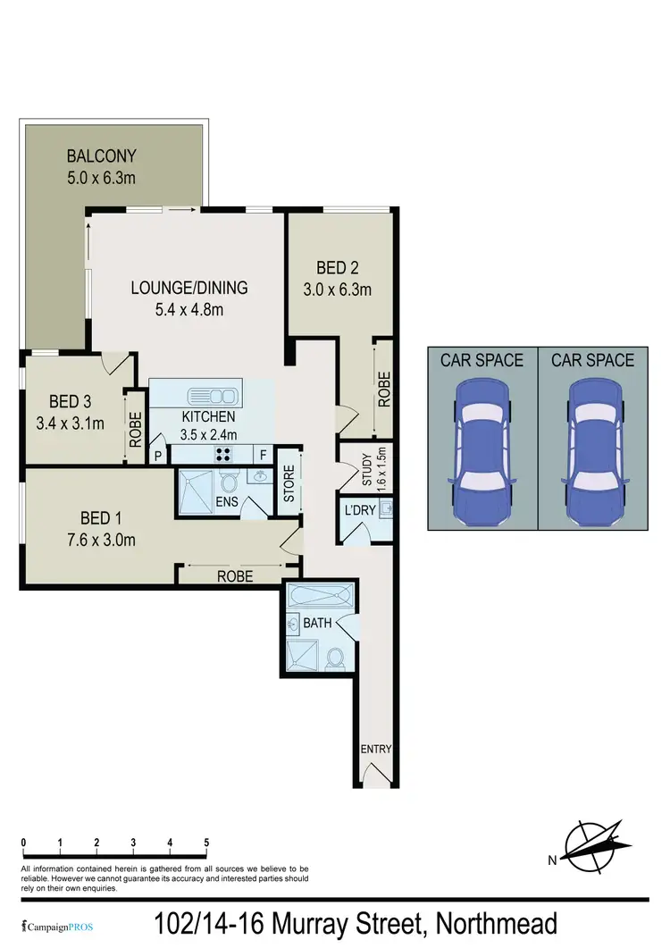 Floorplan of Homely unit listing, 305/14-16 Murray Street, Northmead NSW 2152