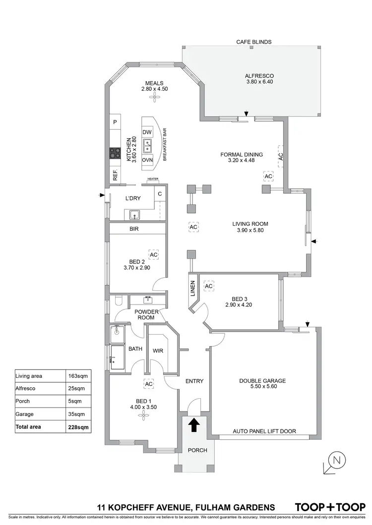 Floorplan of Homely house listing, 11 Kopcheff Avenue, Fulham Gardens SA 5024