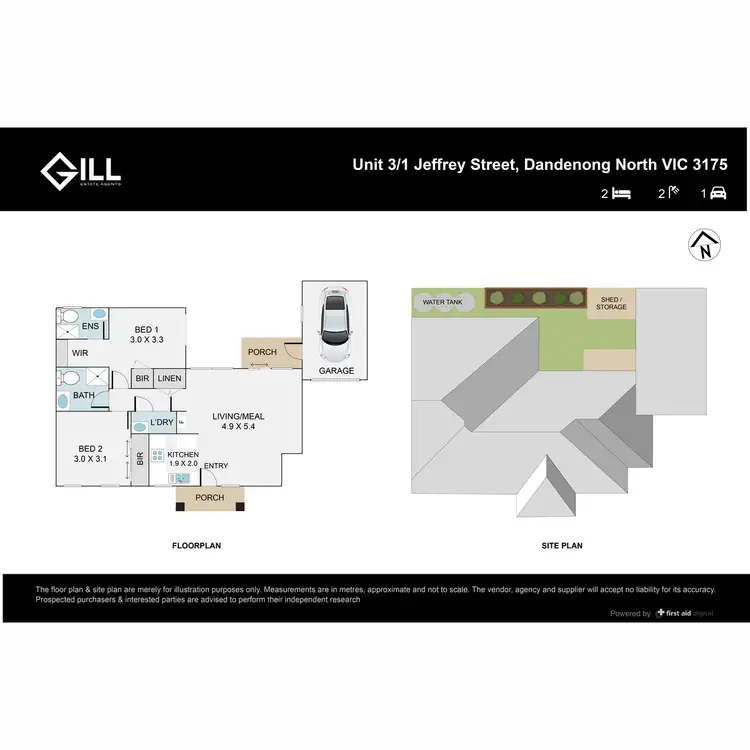 Floorplan of Homely unit listing, 3/1 Jeffrey Street, Dandenong North VIC 3175