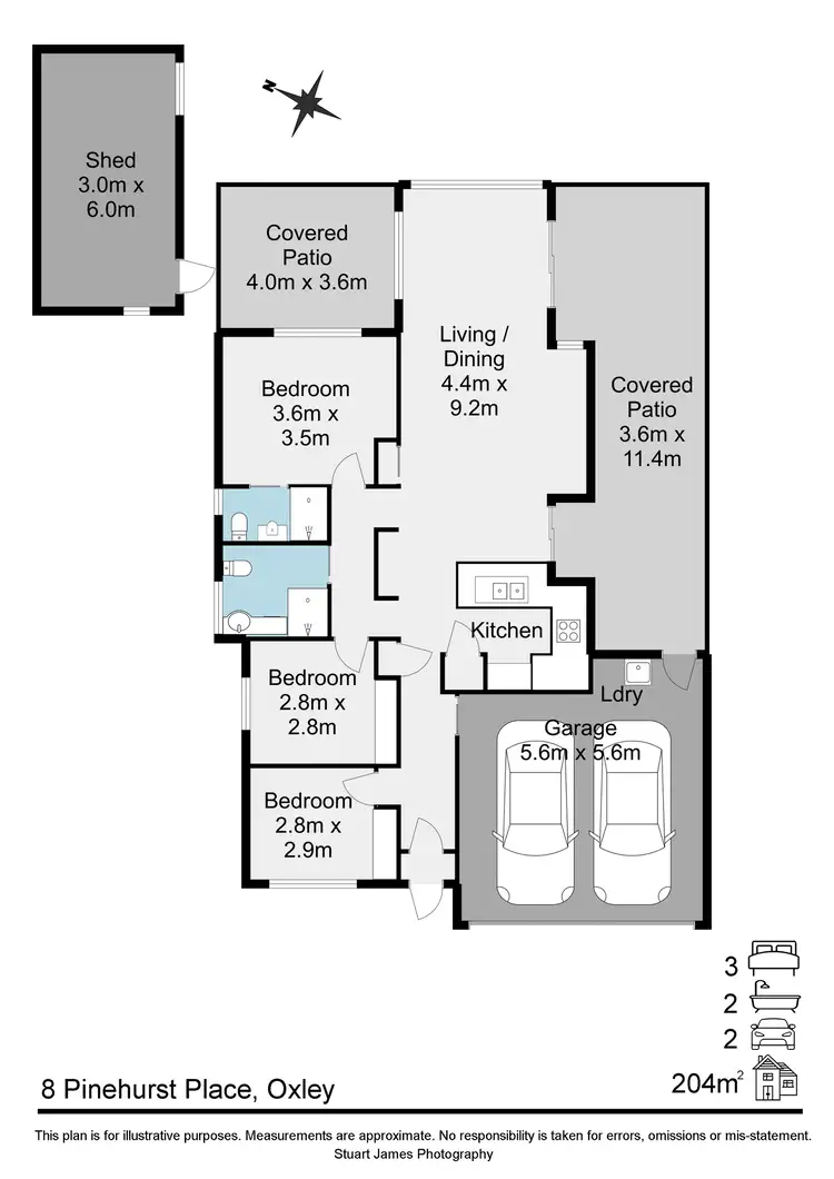 Floorplan of Homely house listing, 8 Pinehurst Place, Oxley QLD 4075