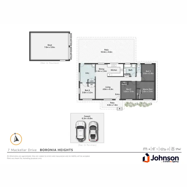 Floorplan of Homely house listing, 7 Mackellar Drive, Boronia Heights QLD 4124