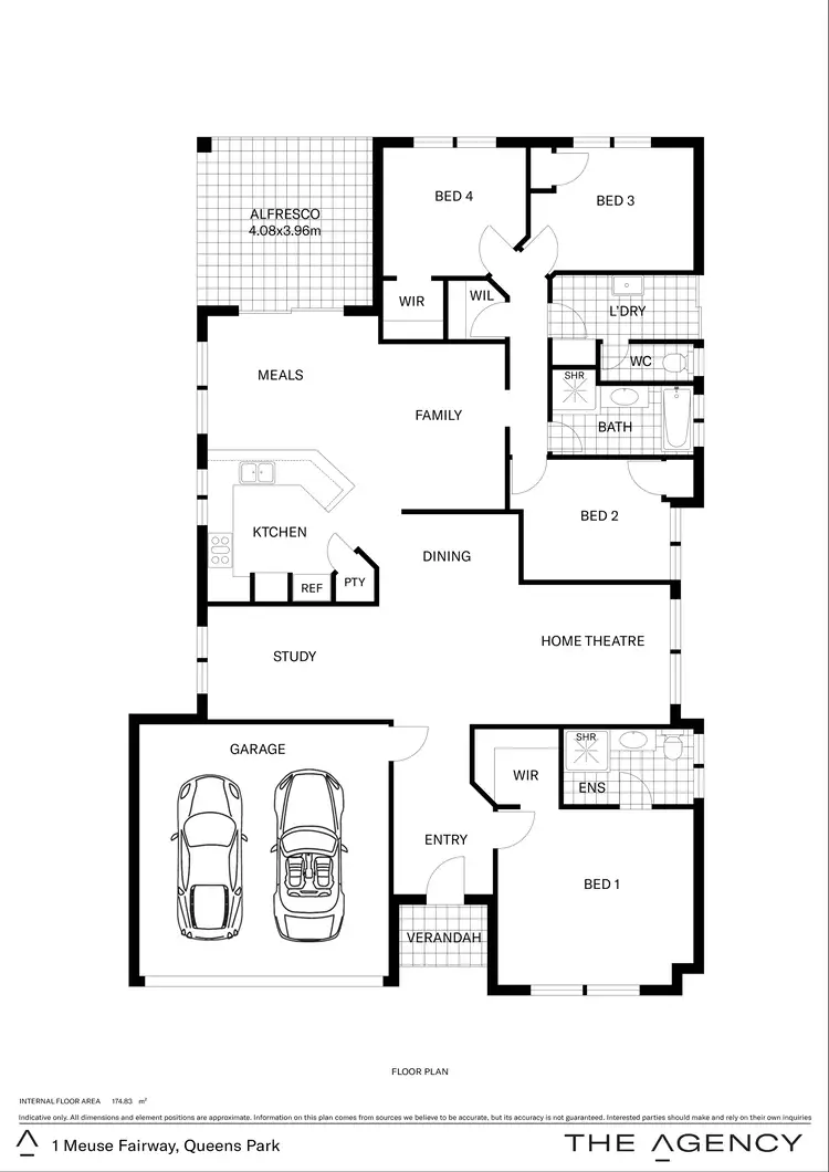 Floorplan of Homely house listing, 1 Meuse Fairway, Queens Park WA 6107