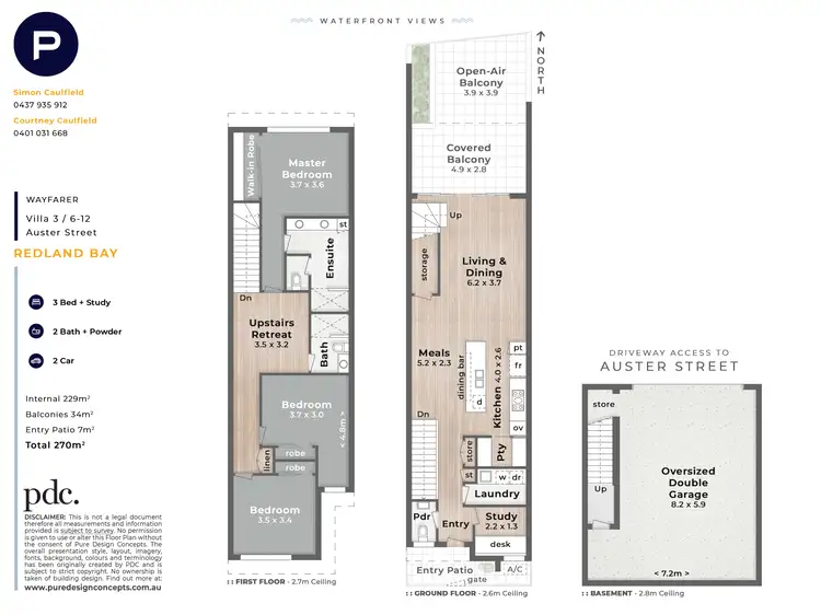 Floorplan of Homely townhouse listing, 3/6-12 Auster Street, Redland Bay QLD 4165