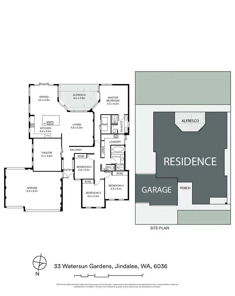 Floorplan of Homely house listing, 33 Watersun Gardens, Jindalee WA 6036