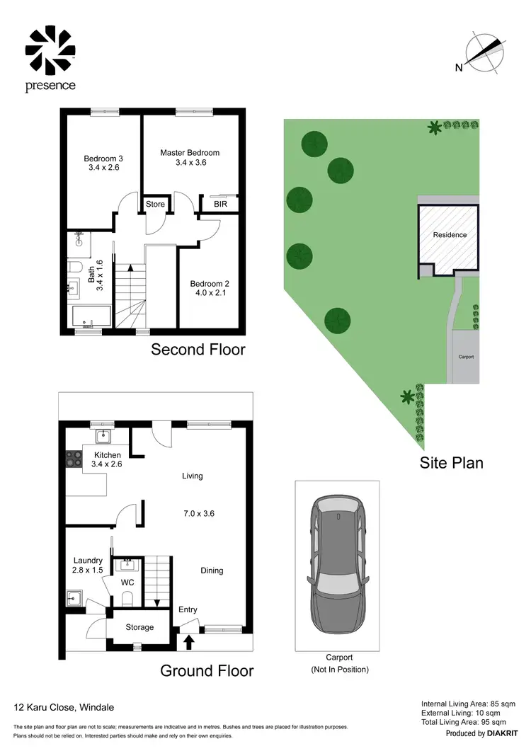 Floorplan of Homely townhouse listing, 12 Karu Close, Windale NSW 2306