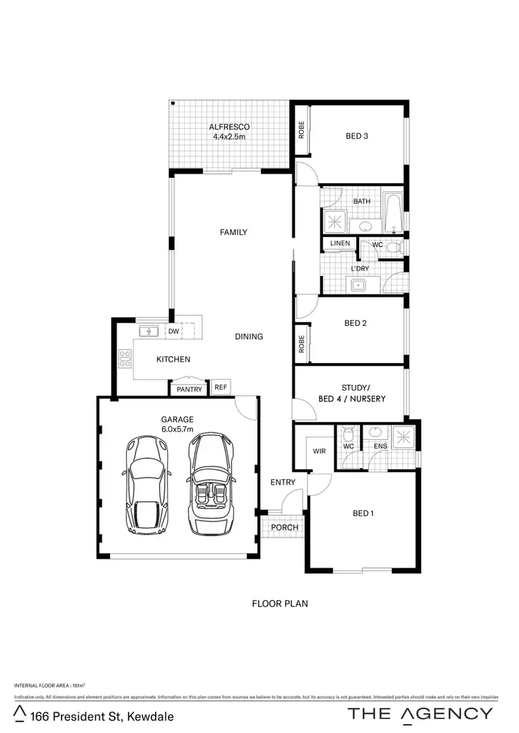 Floorplan of Homely house listing, 166 President Street, Kewdale WA 6105