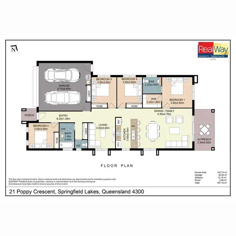 Floorplan of Homely house listing, 21 Poppy Crescent, Springfield Lakes QLD 4300