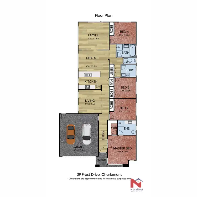 Floorplan of Homely house listing, 39 Frost Drive, Charlemont VIC 3217