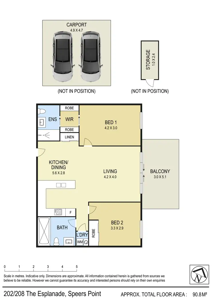 Floorplan of Homely apartment listing, 202/208 The Esplanade, Speers Point NSW 2284