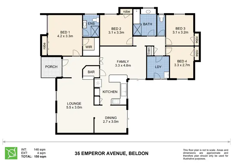 Floorplan of Homely house listing, 35 Emperor Avenue, Beldon WA 6027