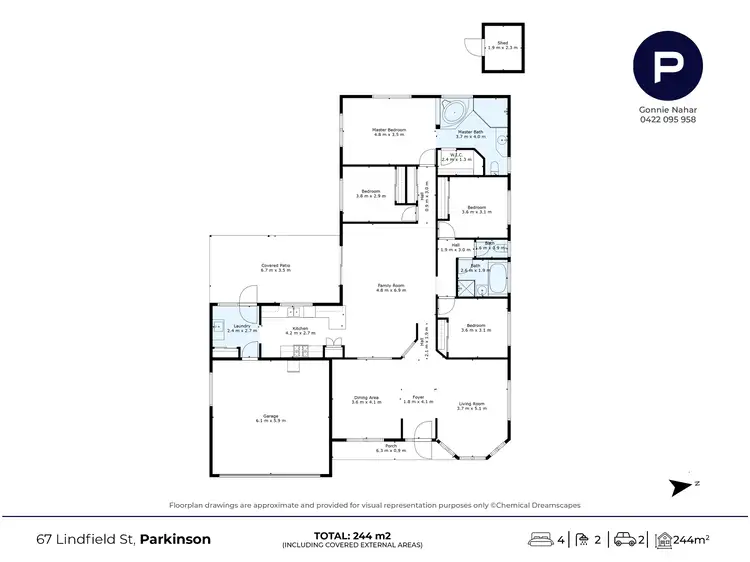 Floorplan of Homely house listing, 67 Lindfield Street, Parkinson QLD 4115