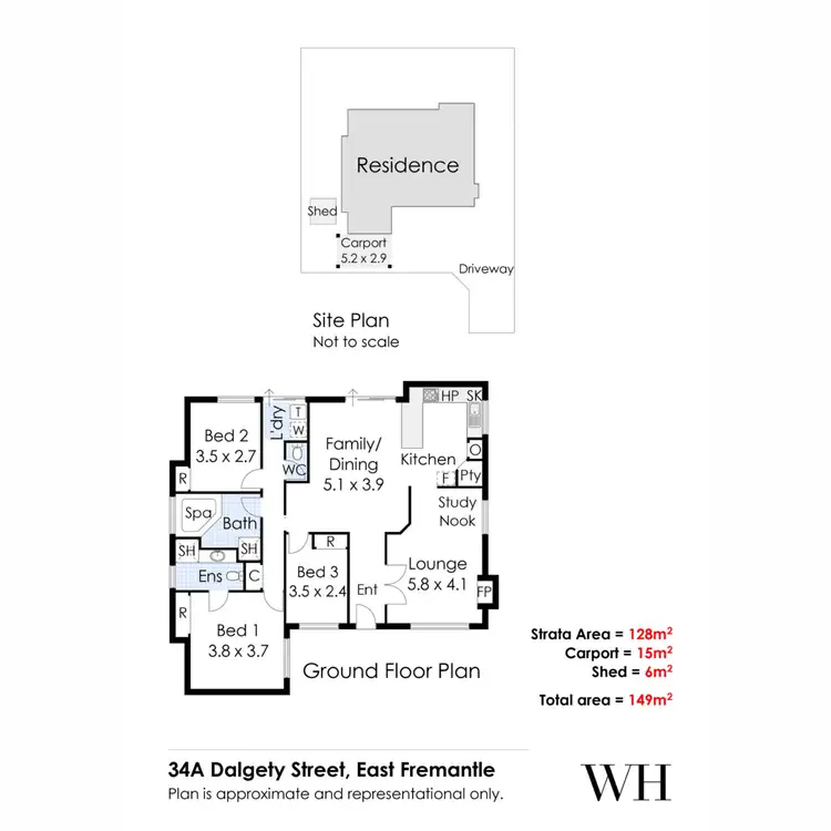 Floorplan of Homely house listing, 34A Dalgety Street, East Fremantle WA 6158