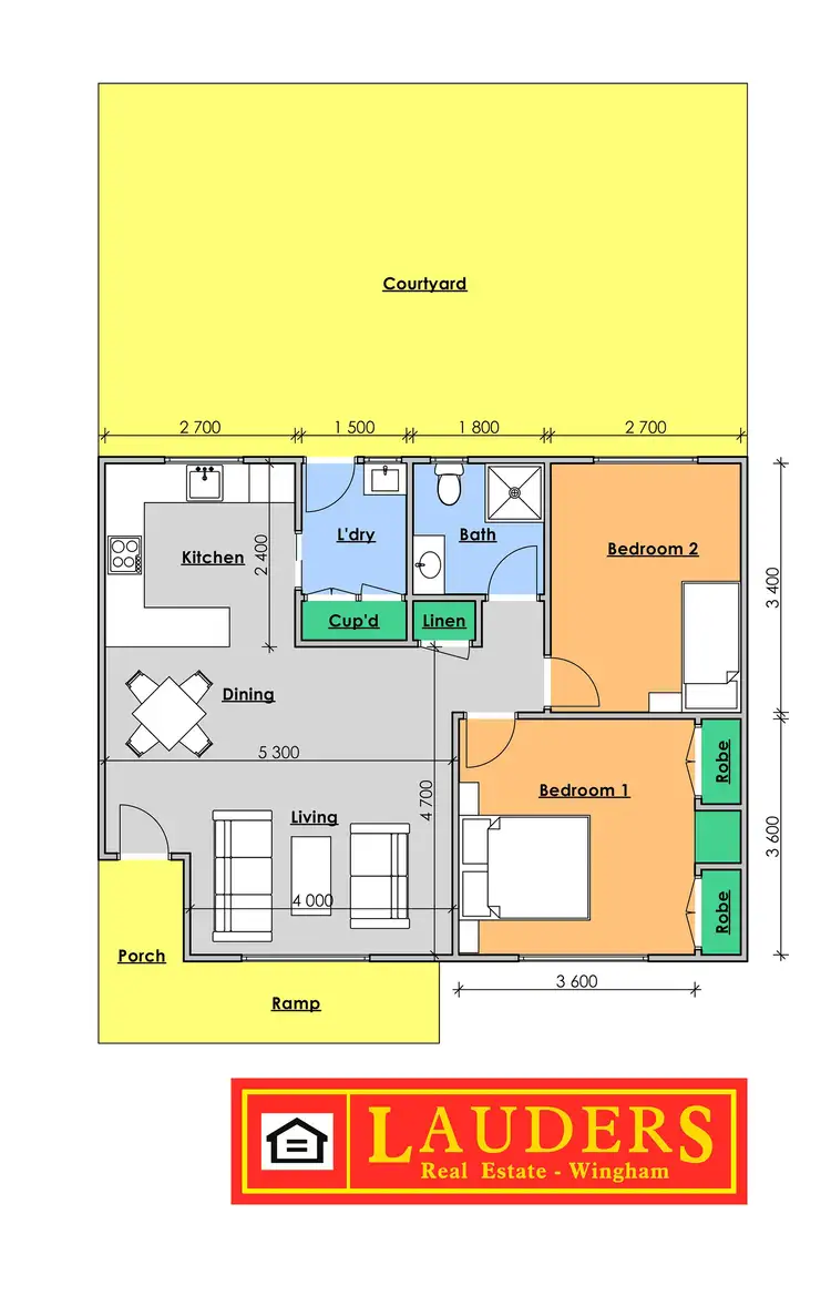 Floorplan of Homely unit listing, 3/22 Combined Street, Wingham NSW 2429