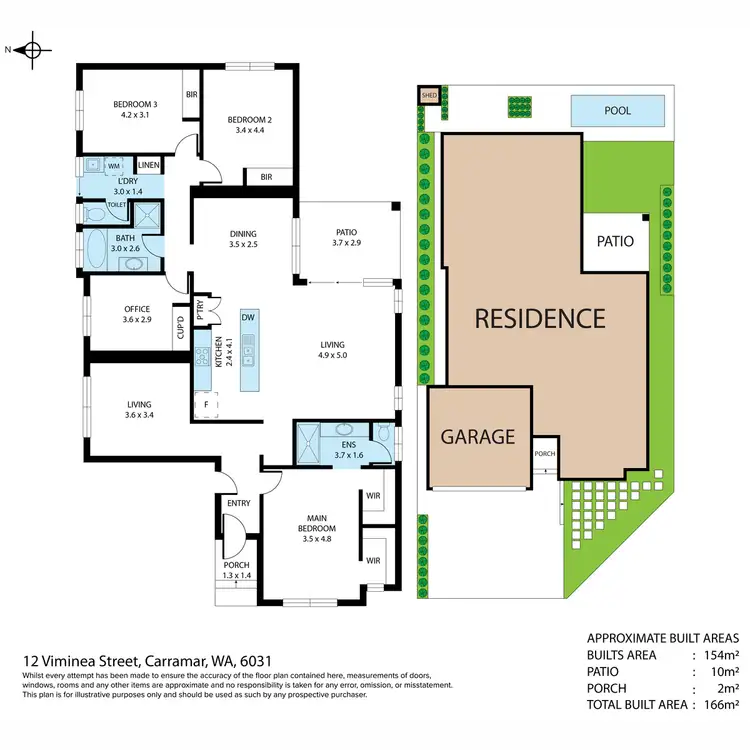 Floorplan of Homely house listing, 12 Viminea Street, Carramar WA 6031