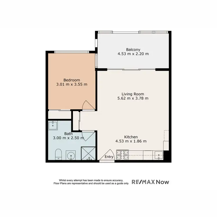 Floorplan of Homely unit listing, 302/19 Masters Street, Newstead QLD 4006