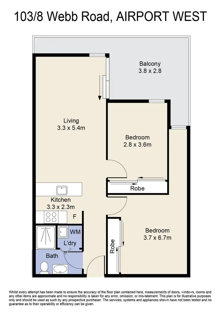 Floorplan of Homely apartment listing, 103/8 Webb Road, Airport West VIC 3042