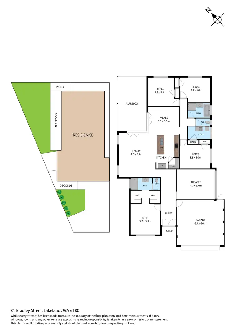 Floorplan of Homely house listing, 81 Bradley Street, Lakelands WA 6180