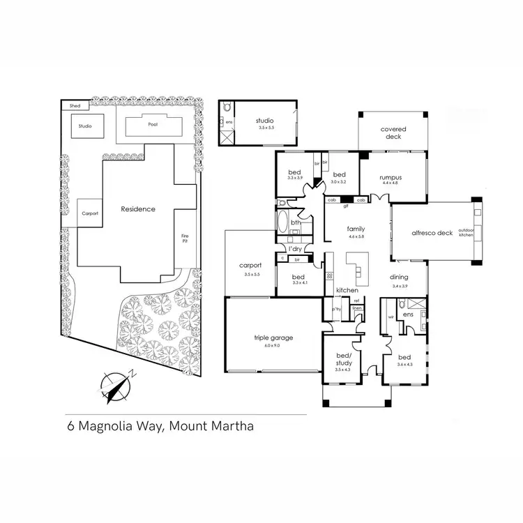 Floorplan of Homely house listing, 6 Magnolia Way, Mount Martha VIC 3934