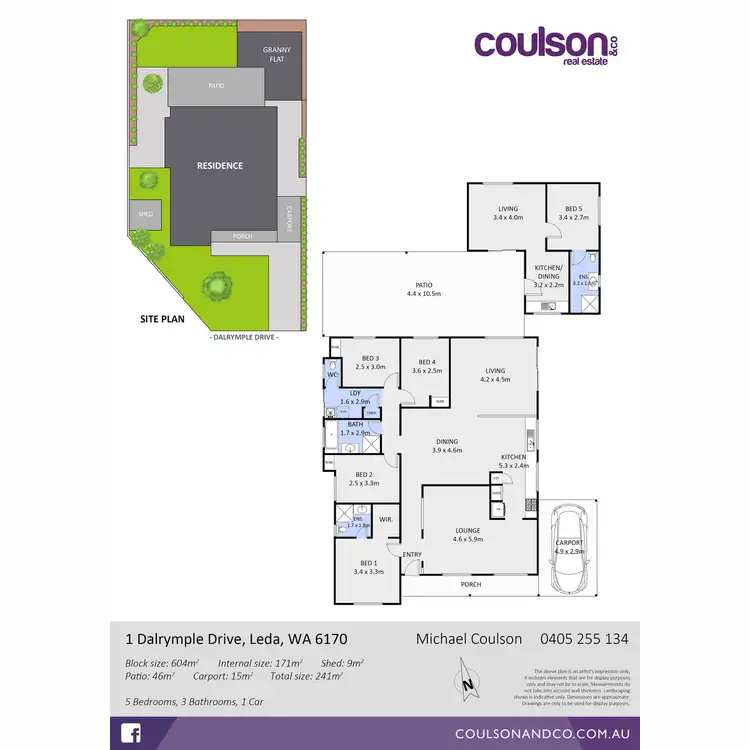Floorplan of Homely house listing, 1 Dalrymple Drive, Leda WA 6170