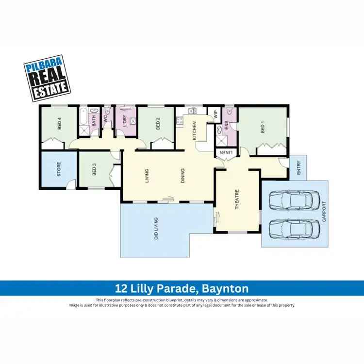 Floorplan of Homely house listing, 12 Lilly Parade, Baynton WA 6714
