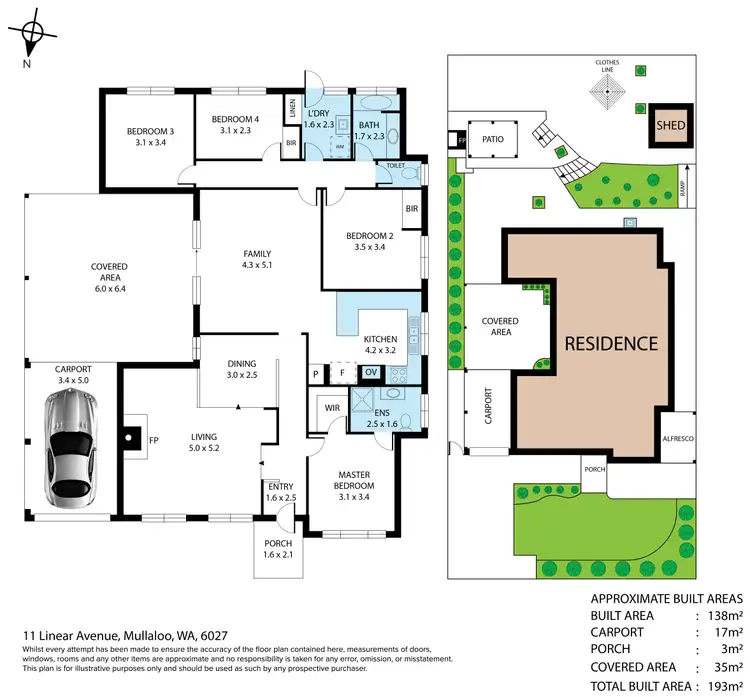 Floorplan of Homely house listing, 11 Linear Avenue, Mullaloo WA 6027
