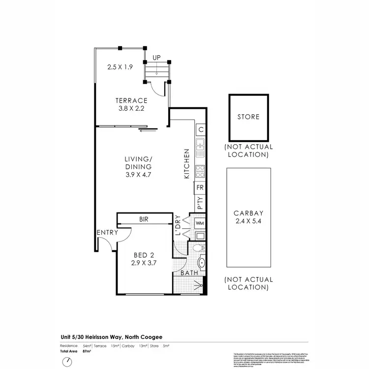 Floorplan of Homely unit listing, 5/30 Heirisson Way, North Coogee WA 6163