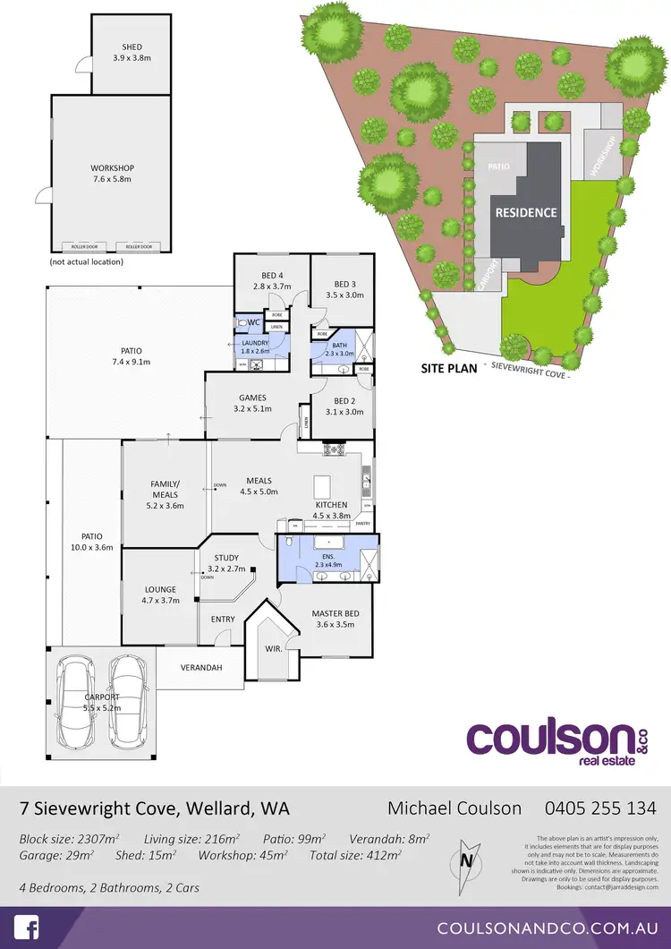 Floorplan of Homely house listing, 7 Sievewright Cove, Wellard WA 6170