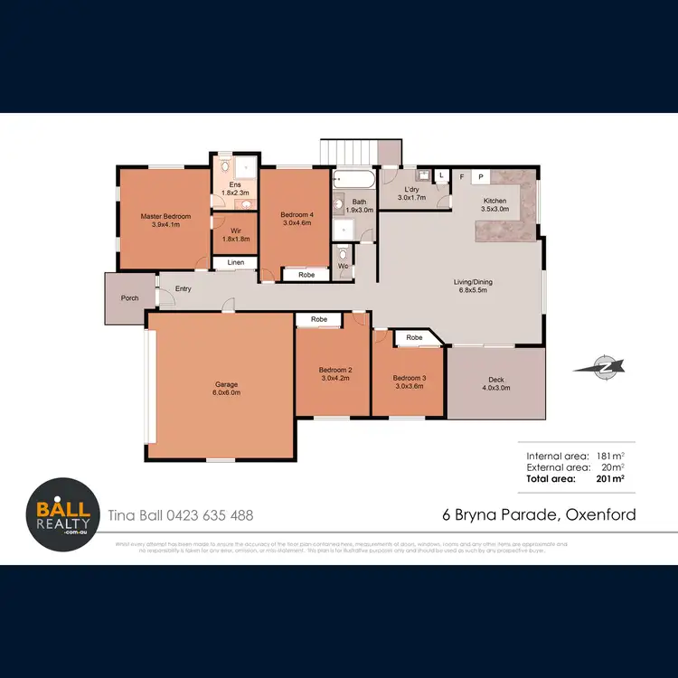 Floorplan of Homely house listing, 6 Bryna Parade, Oxenford QLD 4210