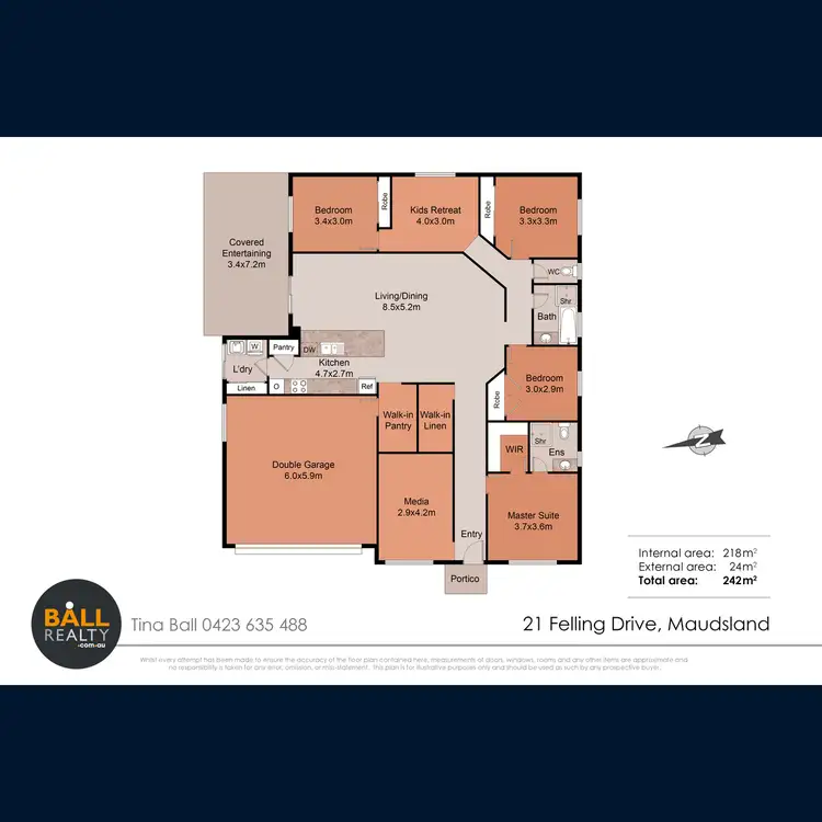Floorplan of Homely house listing, 21 Felling Drive, Maudsland QLD 4210