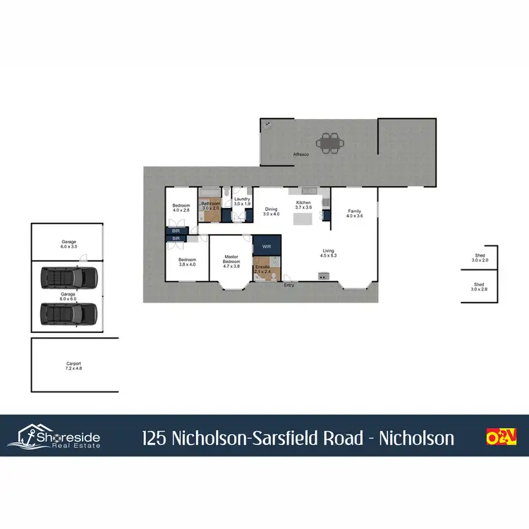 Floorplan of Homely rural property listing, 125 Nicholson-Sarsfield Road, Nicholson VIC 3882