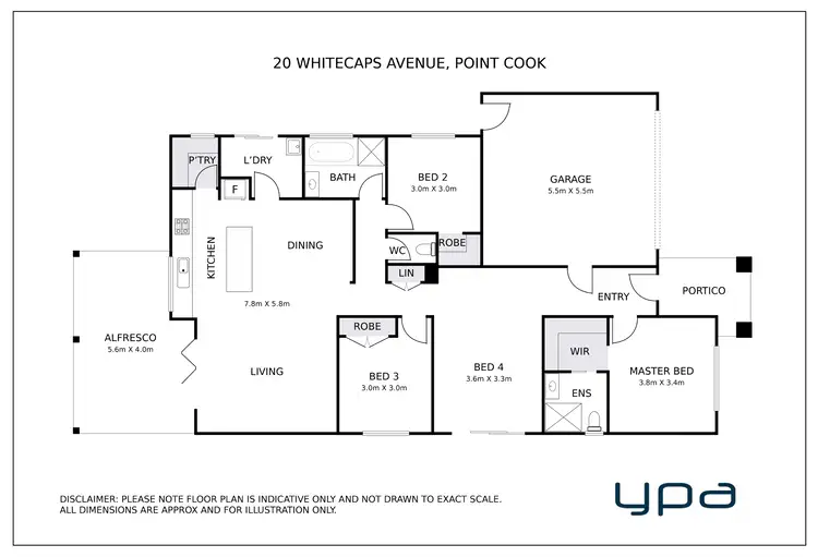 Floorplan of Homely house listing, 20 Whitecaps Avenue, Point Cook VIC 3030