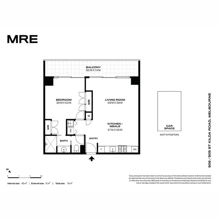 Floorplan of Homely apartment listing, 908/505 St Kilda Road, Melbourne VIC 3004