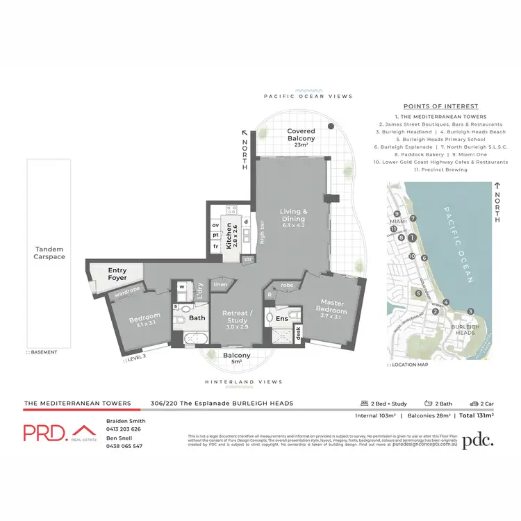 Floorplan of Homely unit listing, 306/220 The Esplanade, Burleigh Heads QLD 4220