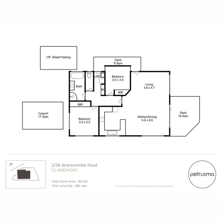 Floorplan of Homely house listing, 2/56 Branscombe Road, Claremont TAS 7011