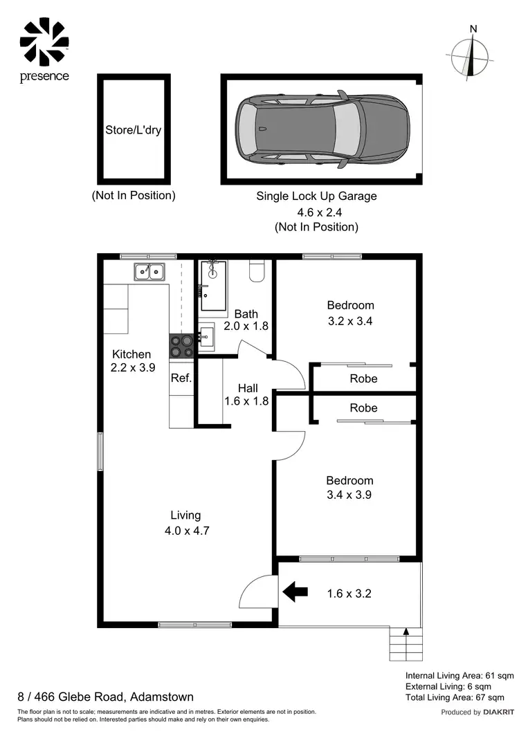 Floorplan of Homely unit listing, 8/466 Glebe Road, Adamstown NSW 2289