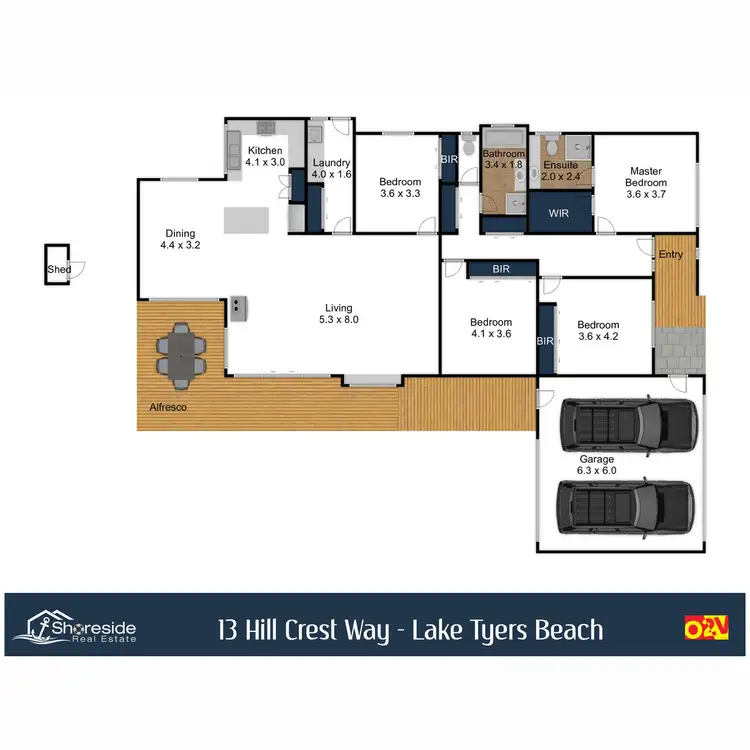 Floorplan of Homely house listing, 13 Hill Crest Way, Lake Tyers Beach VIC 3909