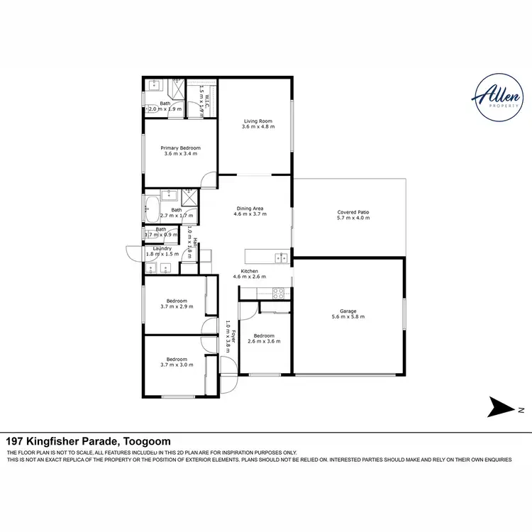 Floorplan of Homely house listing, 197 Kingfisher Parade, Toogoom QLD 4655