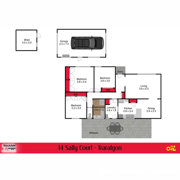 Floorplan of Homely house listing, 14 Sally Crt, Traralgon VIC 3844
