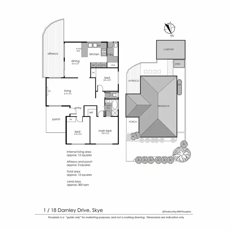 Floorplan of Homely unit listing, 1/18 Darnley Drive, Skye VIC 3977
