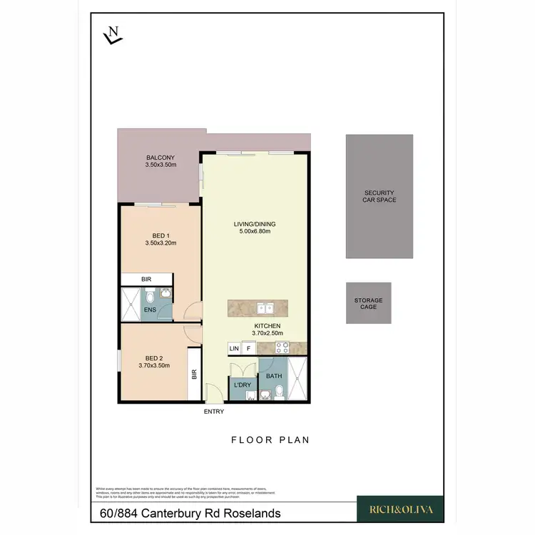 Floorplan of Homely apartment listing, 60/884 Canterbury Road, Roselands NSW 2196
