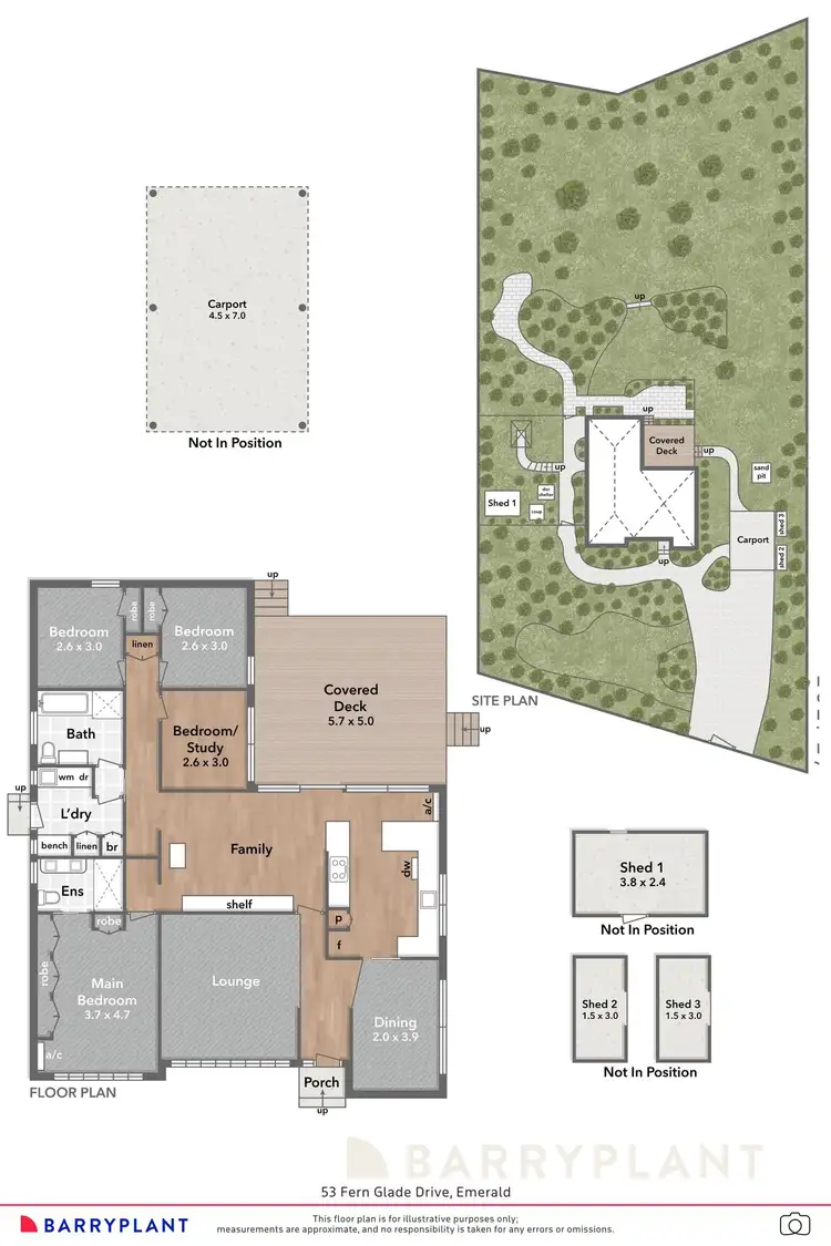 Floorplan of Homely house listing, 53 Fern Glade Drive, Emerald VIC 3782